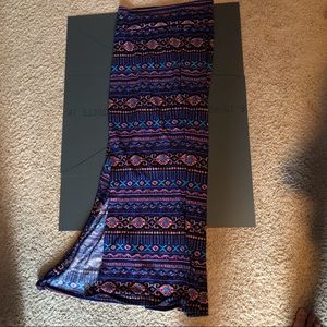 Tribal Printed Maxi Skirt